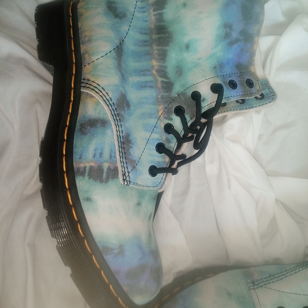 Dr. Martens Multicolor Tie-Dye Combat Boots